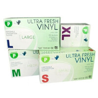 Ultra Fresh Clear Vinyl Disposable Gloves 100pk