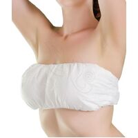 Disposable Bra Spun Lace with Velcro White 50pk