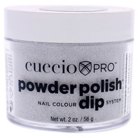 Cuccio Pro Powder Polish - Silver with Silver Glitter 45g