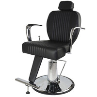 Titan Reclining Barbers Brow & Styling Chair - Black
