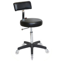 Sprint Black Salon Stool - Black Base