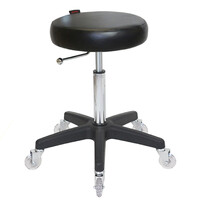 Turbo Black Salon Stool - Black Base