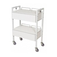 Beauty Trolley - White 2 Drawer