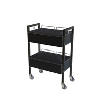 Beauty Trolley - Black 2 Drawer